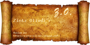 Zintz Olivér névjegykártya